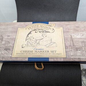 Petite Maison Wildly Delicious Ceramic Cheese Marker Set Complete